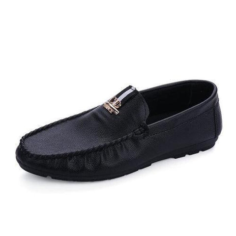 Men Metal Decoration Round Toe Casual Doug Shoes Slip On Loafers