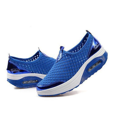 Big Size Mesh Breathable Rocker Sole Platform Sport Shoes