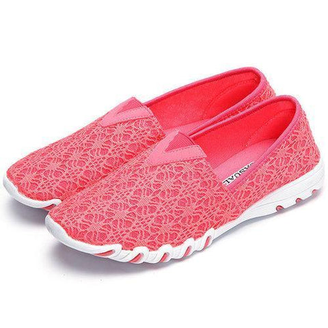 Lace Breathable Casual Soft Light Flat Trainers For Women