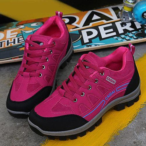 Suede Hiking Lace Up Outdoor Sport Women Sneakers