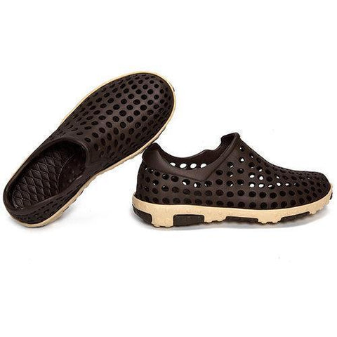 Big Size Hollow Out Beach Breathable Slip On Casual Flat Shoes