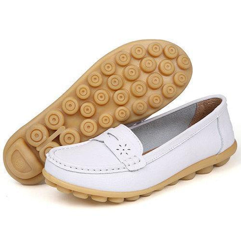 Soft Leather Flat Loafers