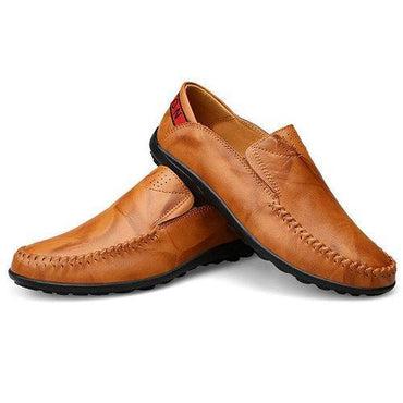 Big Size Men Genuine Leather Comfortable Slip On Business Casual Shoes