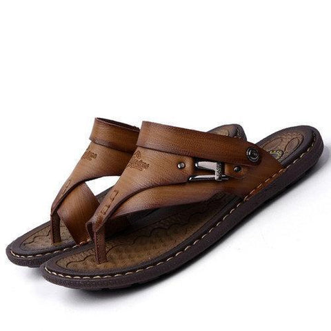 Men Clip Toe Slippers Comfortable Sandals