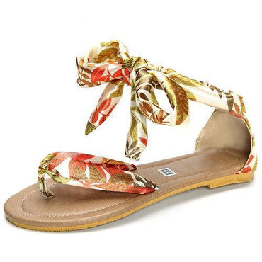Big Size Colorful Bohemia Flip Flops Strappy Flat Casual Sandals