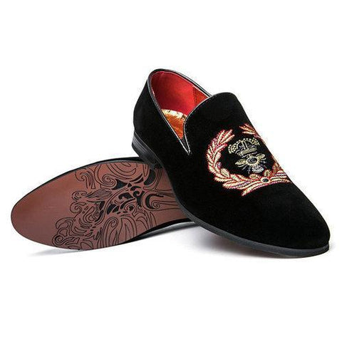 Men Chinese National Embroidered Style Pointed Toe Retro Casual Shoes