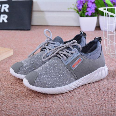 Mesh Sport Lace Up Casual Breathable Flat Trainers