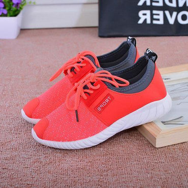 Mesh Sport Lace Up Casual Breathable Flat Trainers