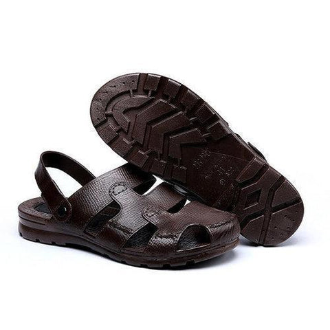 Men Toe Protecting Non-slip Comfortable Beach Shoes Slip On Sandals