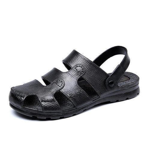 Men Toe Protecting Non-slip Comfortable Beach Shoes Slip On Sandals