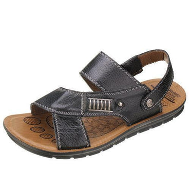 Men Metal Buckle Flat Open-toe Slipper Sports Casual Beach Sandals