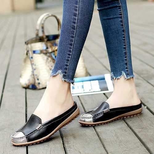 Color Match Backless Loafers