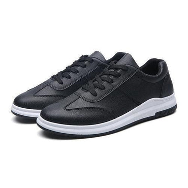 Men Pure Color Flat Skateboarding Shoes Lace Up Casual Trainers