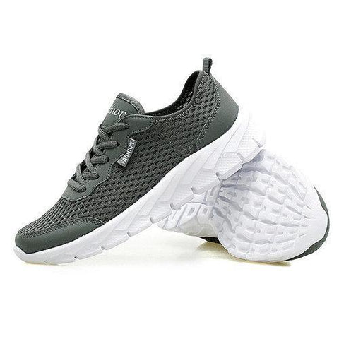 Men Mesh Fabric Breathable Pure Color Running Shoes Casual Sneakers