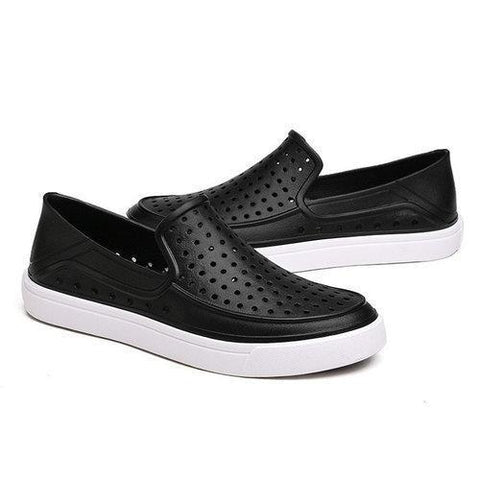 Men Hole Breathable Light Beach Shoes Flat Slip On Cool Casual Sandals