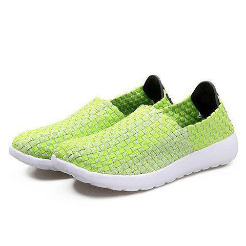 Mixed Color Handmade Knitting Flat Soft Sport Shoes