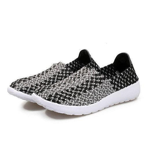 Mixed Color Handmade Knitting Flat Soft Sport Shoes