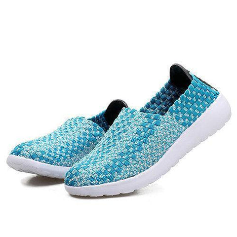 Mixed Color Handmade Knitting Flat Soft Sport Shoes