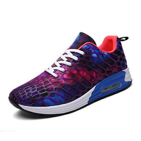 Color Match Air Cushion Lace Up Running Casual Shoes