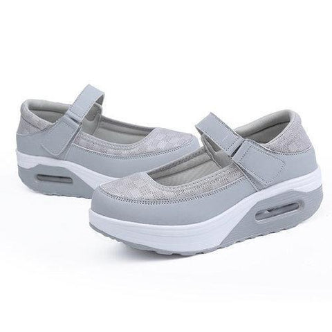 Breathable Rocker Sole Hook Loop Platform Shake Sport Shoes