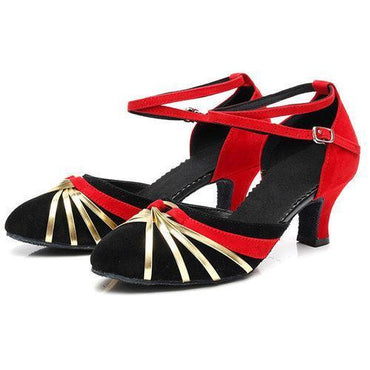 Color Match Buckle Mid Heel Mary Jane Shoes