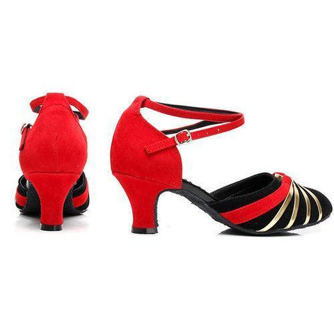 Color Match Buckle Mid Heel Mary Jane Shoes