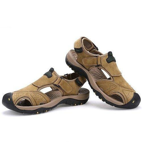 Men Hook-Loop Anti-collision Toe Hiking Sandals