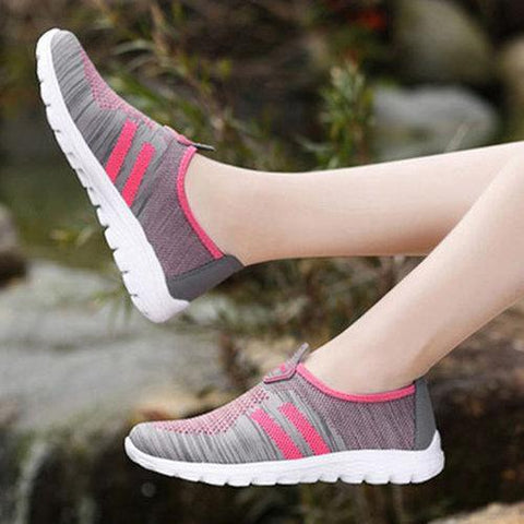 Big Size Mesh Comfortable Slip On Flat Casual Soft Shoes