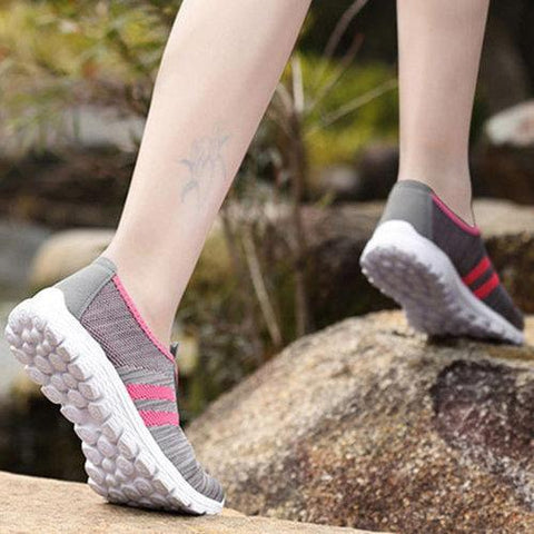 Big Size Mesh Comfortable Slip On Flat Casual Soft Shoes