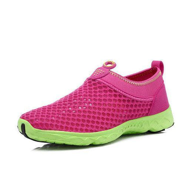 Big Size Color Blocking Mesh Breathable Soft Slip On Trainers