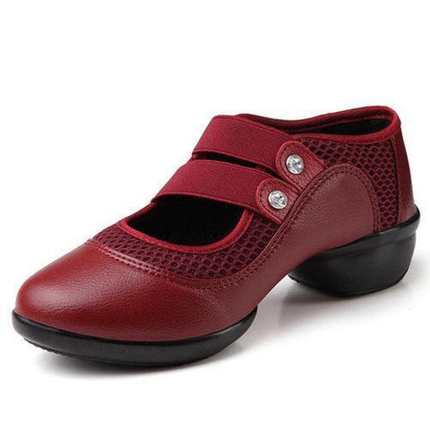 Pure Color Soft Sole Elastic Mesh Casual Shoes For Women