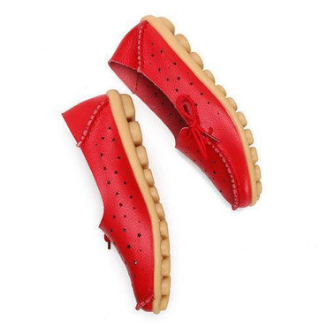 Big Size Hollow Out Star Lace Up Soft Leather Multi-Way Shoes