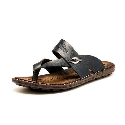 Men Clip Toe Non-slip Beach Slippers Slip On Breathable Casual Sandals