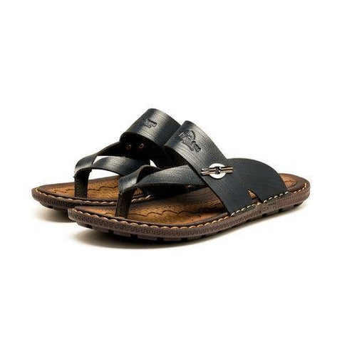 Men Clip Toe Non-slip Beach Slippers Slip On Breathable Casual Sandals