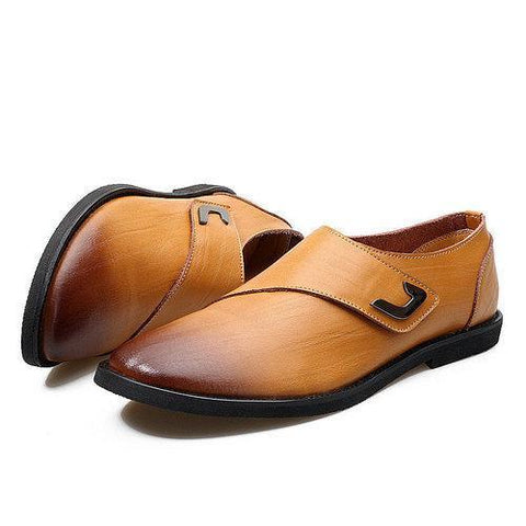 Men Vintage Hook-Loop Soft Breathable Business Dress Casual Shoes