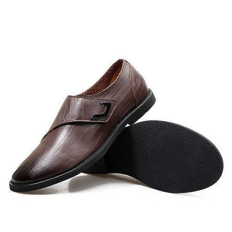 Men Vintage Hook-Loop Soft Breathable Business Dress Casual Shoes