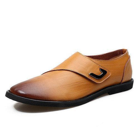 Men Vintage Hook-Loop Soft Breathable Business Dress Casual Shoes