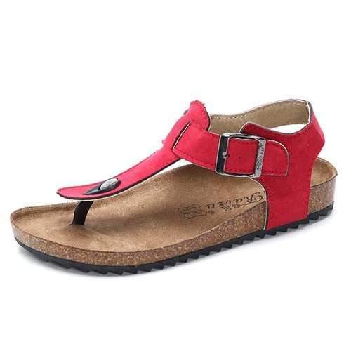 Kids Unisex Softwood Flip Flops Cork Beach Sandals