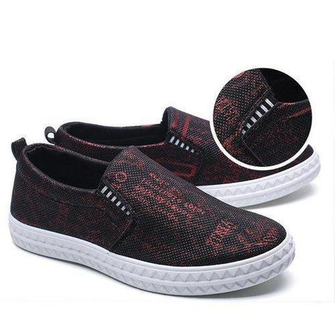 Men Canvas Low-top Breathable Skateboarding Shoes Slip On Casual Trainers