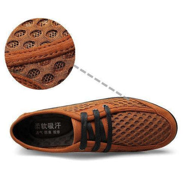 Large Size Men Mesh Fabric Breathable Sweat Absorbing Sport Casual Shoes