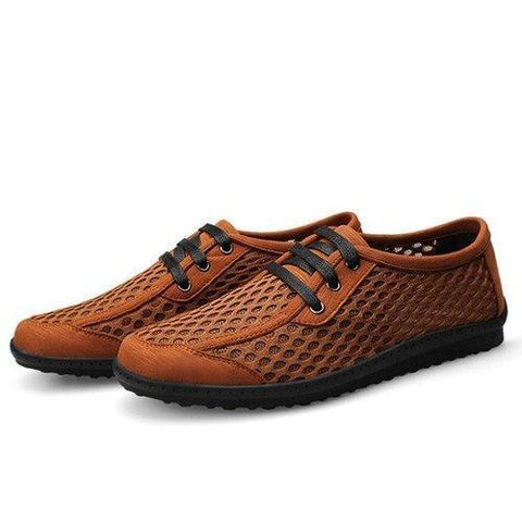 Large Size Men Mesh Fabric Breathable Sweat Absorbing Sport Casual Shoes