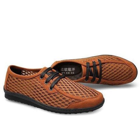 Large Size Men Mesh Fabric Breathable Sweat Absorbing Sport Casual Shoes