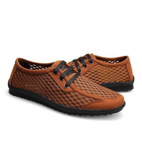 Large Size Men Mesh Fabric Breathable Sweat Absorbing Sport Casual Shoes