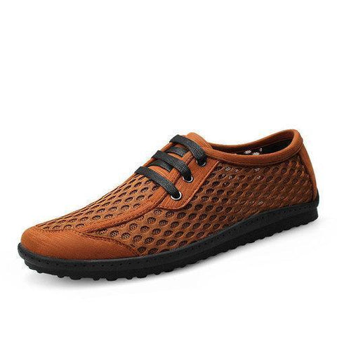 Large Size Men Mesh Fabric Breathable Sweat Absorbing Sport Casual Shoes