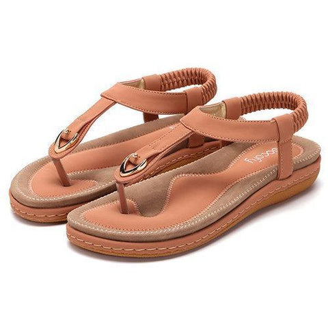 Comfy Elastic Clip Toe Beach Sandals