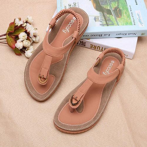 Comfy Elastic Clip Toe Beach Sandals