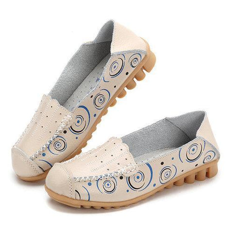 Large Size Pattern Breathable Soft Sole Flat Loafers