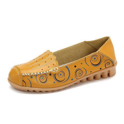 Large Size Pattern Breathable Soft Sole Flat Loafers