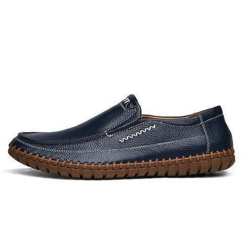 Large Size Men Hand Stitching Slip On Loafers