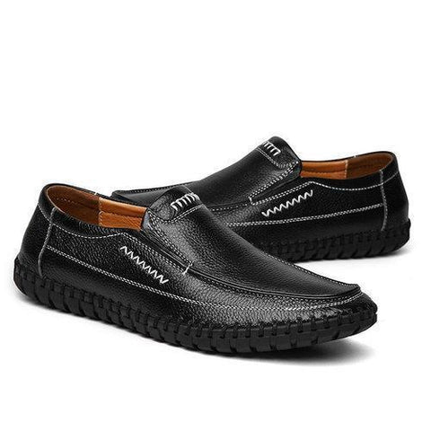 Large Size Men Hand Stitching Slip On Loafers